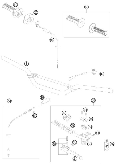 Náhled schématu HANDLEBAR, CONTROLS