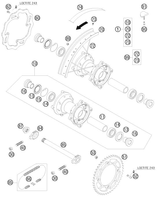 Náhled schématu REAR WHEEL