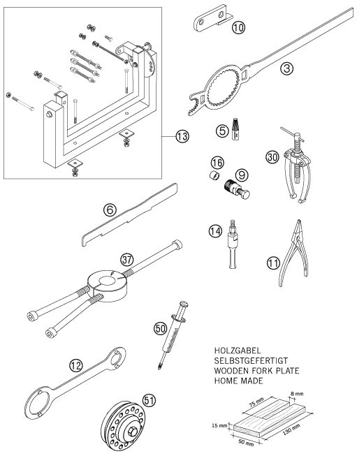 Náhled schématu Special tools (engine)