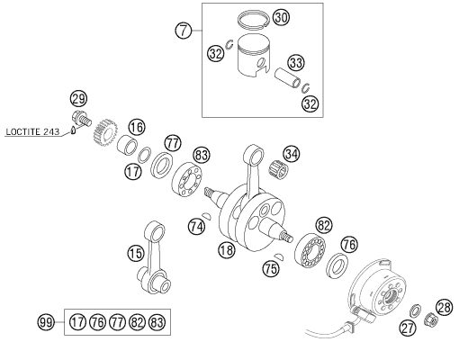 Náhled schématu CRANKSHAFT, PISTON
