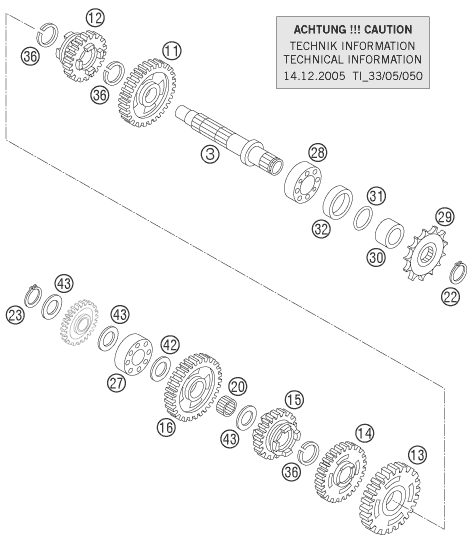 Náhled schématu TRANSMISSION II - COUNTERSHAFT