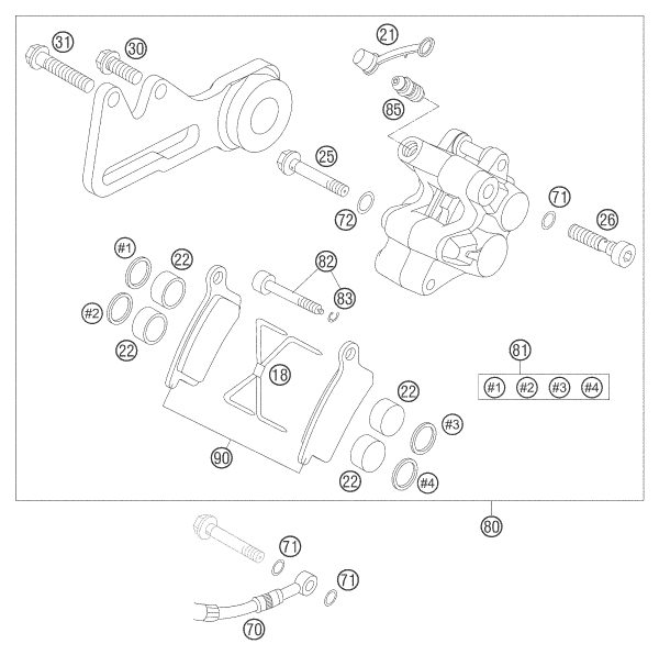 Náhled schématu REAR BRAKE CALIPER