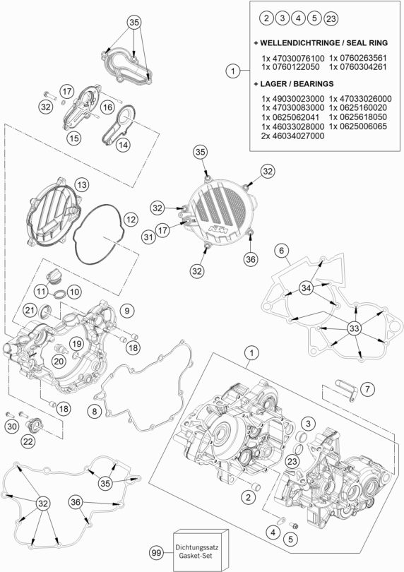 Náhled schématu ENGINE CASE