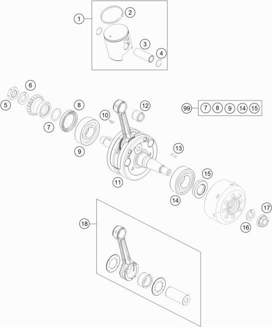 Náhled schématu CRANKSHAFT, PISTON