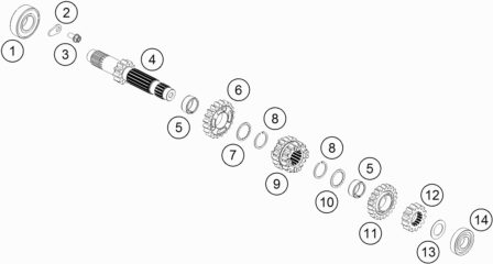 Náhled schématu TRANSMISSION I - MAIN SHAFT