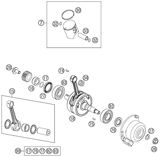 Náhled schématu CRANKSHAFT, PISTON