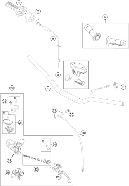 Náhled schématu HANDLEBAR, CONTROLS