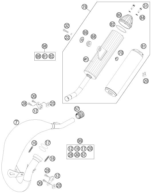 Náhled schématu EXHAUST SYSTEM
