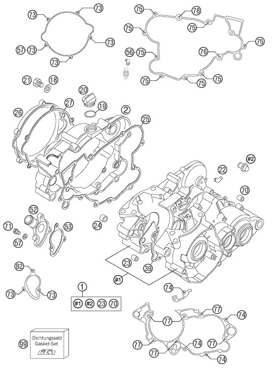 Náhled schématu ENGINE CASE