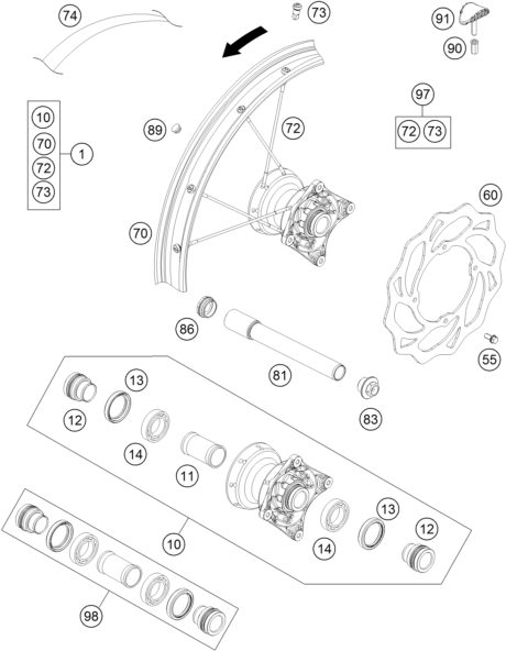 Náhled schématu FRONT WHEEL