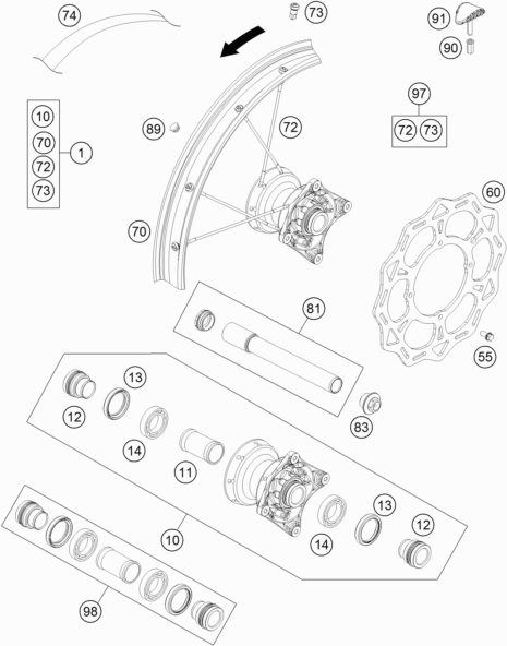 Náhled schématu FRONT WHEEL