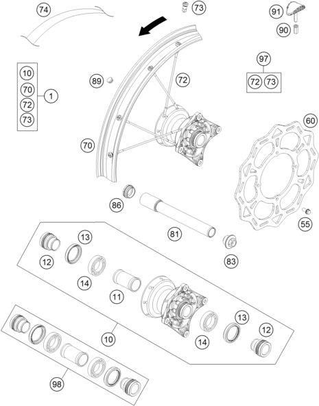 Náhled schématu FRONT WHEEL