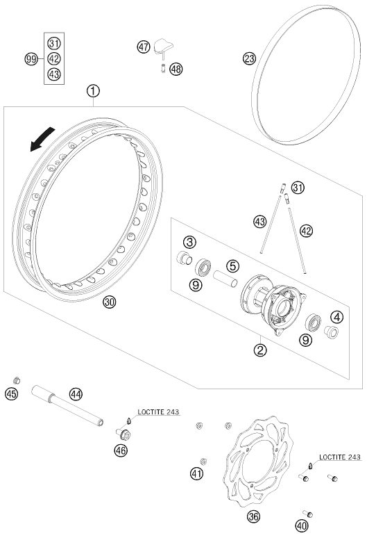Náhled schématu FRONT WHEEL