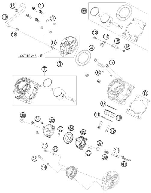 Náhled schématu CYLINDER, CYLINDER HEAD