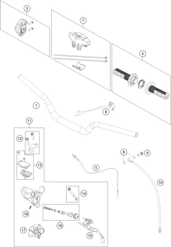 Náhled schématu HANDLEBAR, CONTROLS