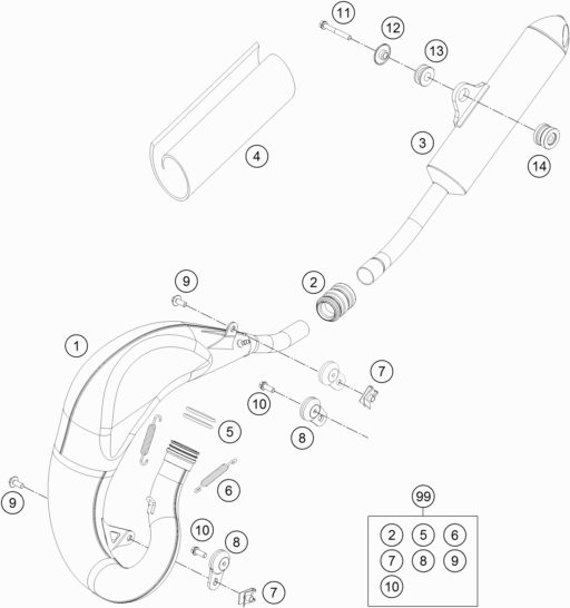 Náhled schématu EXHAUST SYSTEM