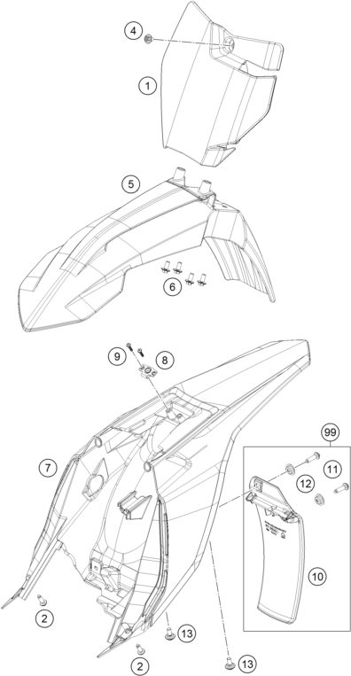 Náhled schématu MASK, FENDERS