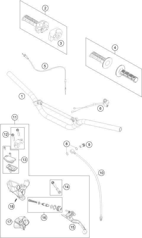 Náhled schématu HANDLEBAR, CONTROLS