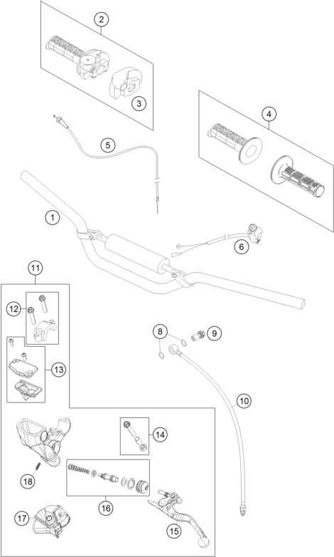 Náhled schématu HANDLEBAR, CONTROLS