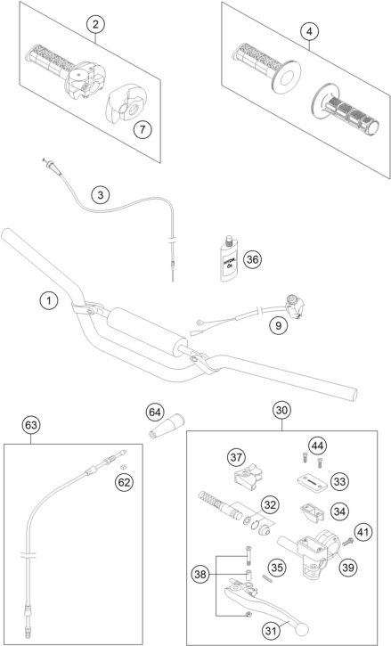Náhled schématu HANDLEBAR, CONTROLS