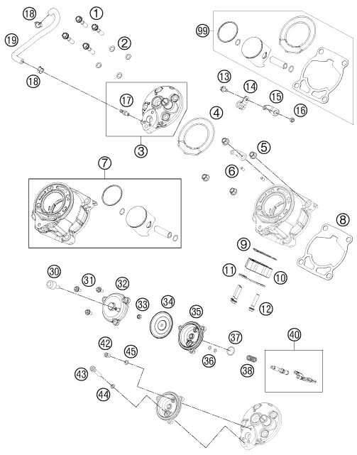 Náhled schématu CYLINDER, CYLINDER HEAD