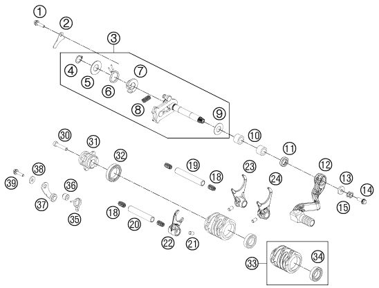 Náhled schématu SHIFTING MECHANISM