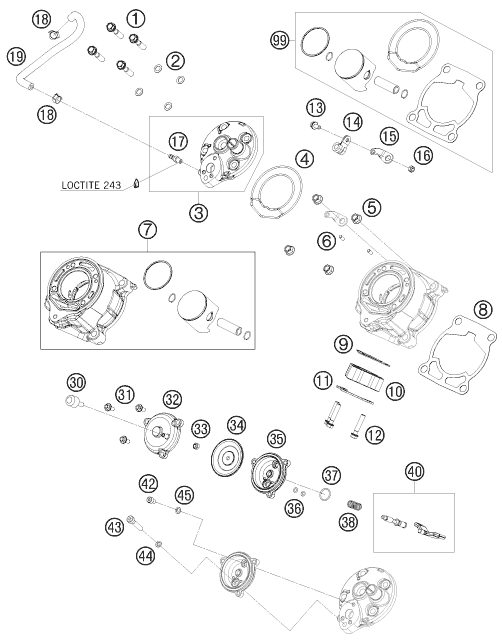 Náhled schématu CYLINDER, CYLINDER HEAD