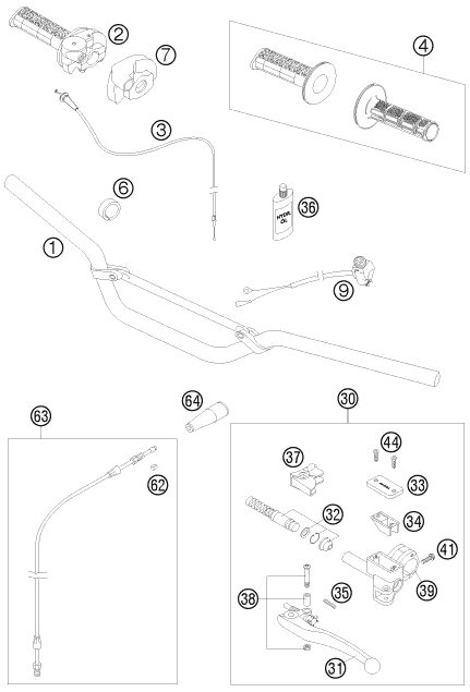 Náhled schématu HANDLEBAR, CONTROLS