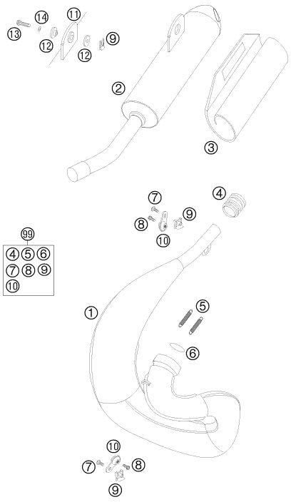 Náhled schématu EXHAUST SYSTEM