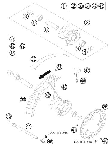 Náhled schématu FRONT WHEEL