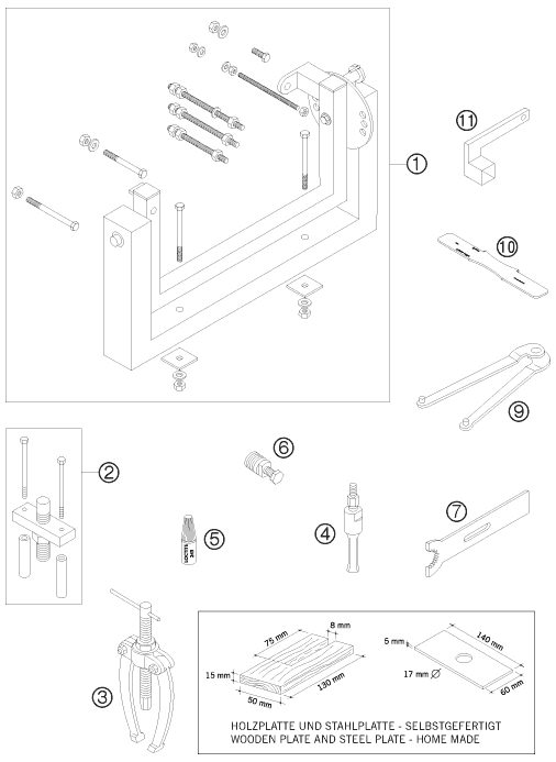 Náhled schématu Special tools (engine)