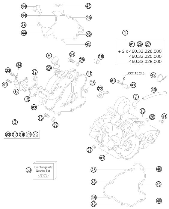 Náhled schématu ENGINE CASE