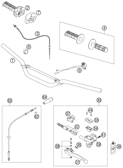 Náhled schématu HANDLEBAR, CONTROLS