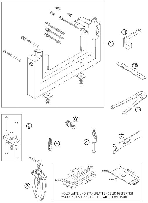 Náhled schématu Special tools (engine)