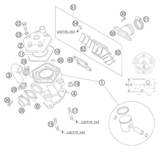 Náhled schématu CYLINDER, CYLINDER HEAD