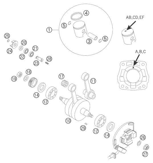Náhled schématu CRANKSHAFT, PISTON