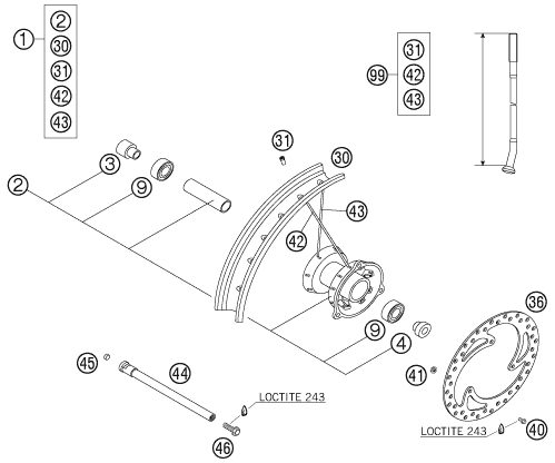 Náhled schématu FRONT WHEEL