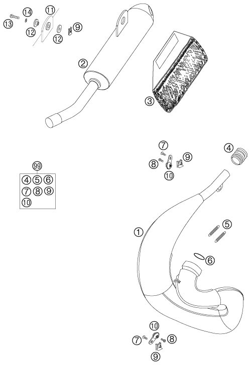 Náhled schématu EXHAUST SYSTEM