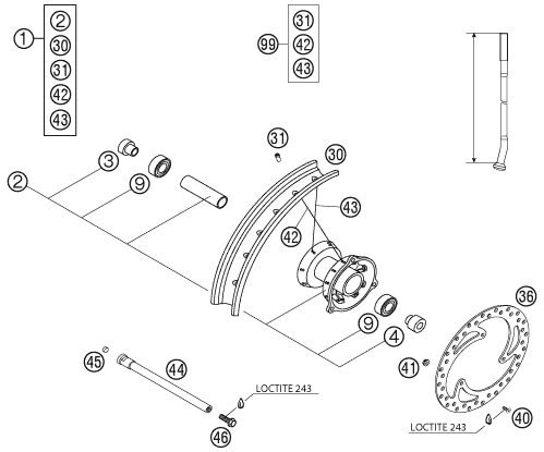 Náhled schématu FRONT WHEEL