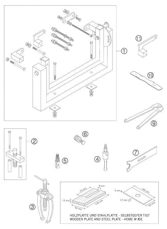Náhled schématu Special tools (engine)