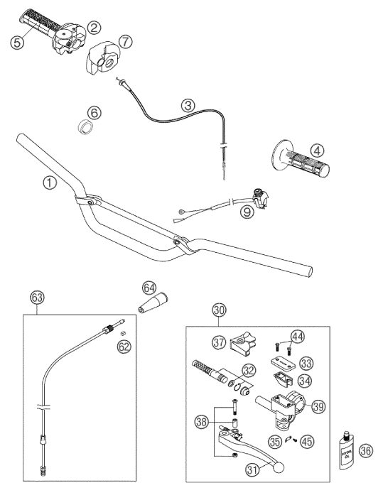 Náhled schématu HANDLEBAR, CONTROLS