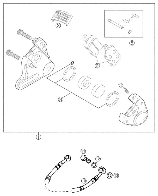 Náhled schématu REAR BRAKE CALIPER