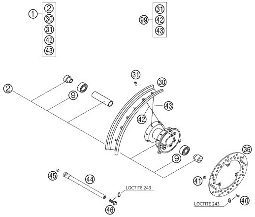 Náhled schématu FRONT WHEEL