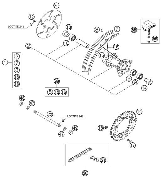 Náhled schématu REAR WHEEL