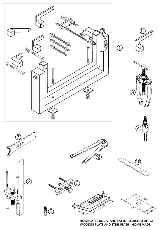 Náhled schématu Special tools (engine)