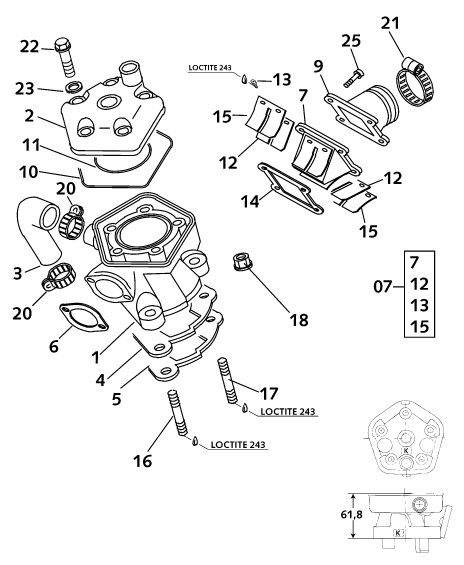 Náhled schématu CYLINDER, CYLINDER HEAD