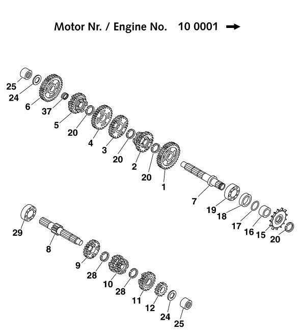 Náhled schématu TRANSMISSION I - MAIN SHAFT