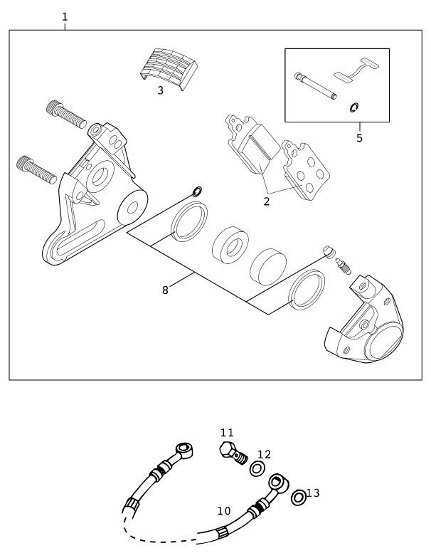 Náhled schématu REAR BRAKE CALIPER