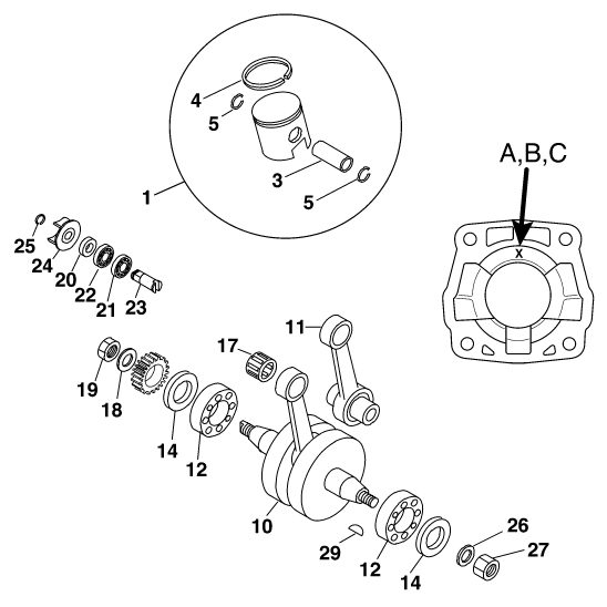 Náhled schématu CRANKSHAFT, PISTON