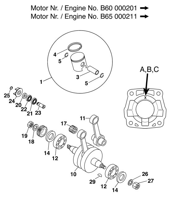 Náhled schématu CRANKSHAFT, PISTON